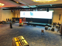 Install of a Metro Audio Visual event