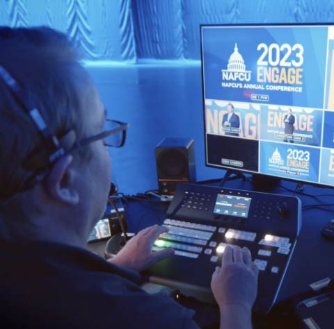 Man at Video Switcher